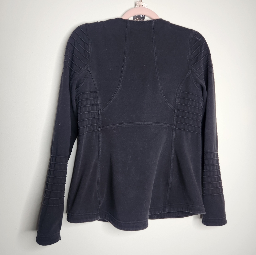 Athleta Moto Jacket Black Size Medium Biker Atheltic - Picture 7 of 8
